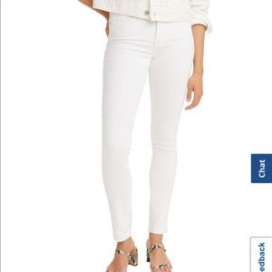 Levi’s 311 white shaping skinny jeans NWT